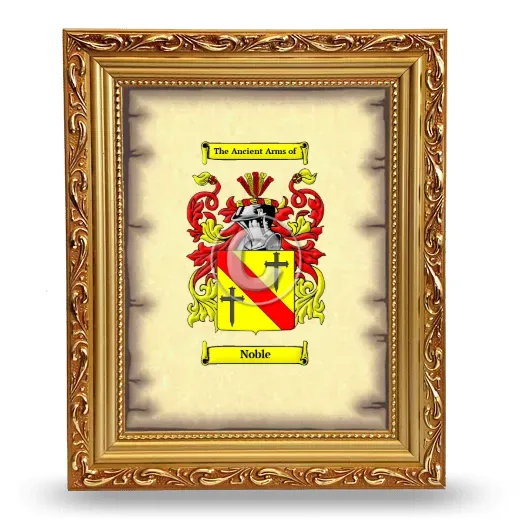 Noble Coat of Arms Framed - Gold