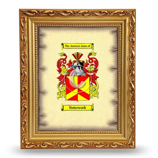 Noisework Coat of Arms Framed - Gold