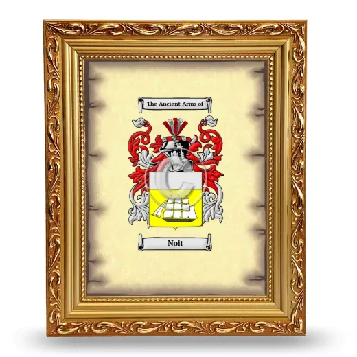 Noit Coat of Arms Framed - Gold
