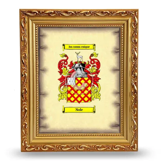 Nole Coat of Arms Framed - Gold