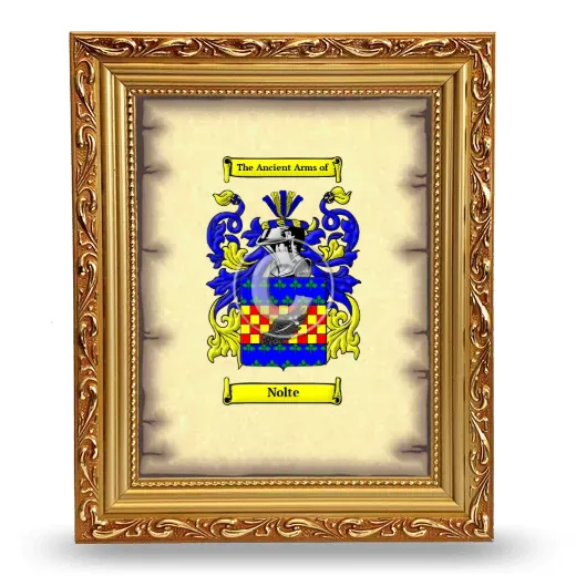 Nolte Coat of Arms Framed - Gold