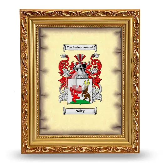 Nolty Coat of Arms Framed - Gold