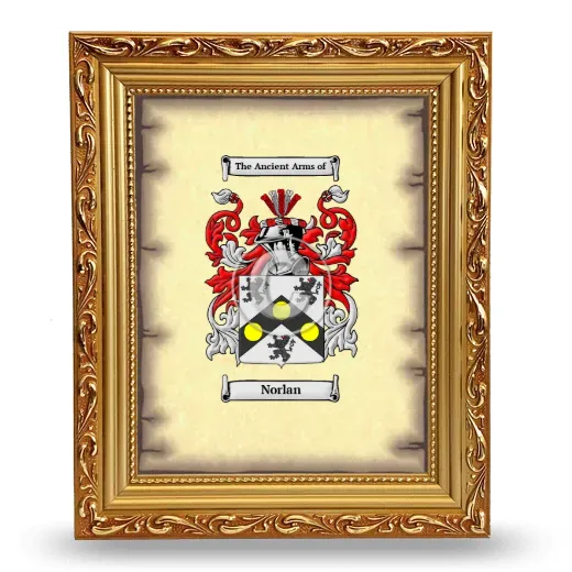 Norlan Coat of Arms Framed - Gold