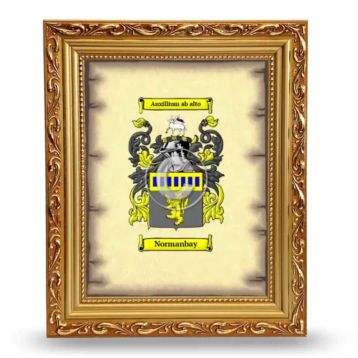Normanbay Coat of Arms Framed - Gold