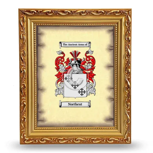 Northcut Coat of Arms Framed - Gold