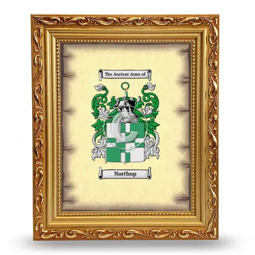 Northup Coat of Arms Framed - Gold