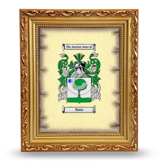 Noto Coat of Arms Framed - Gold