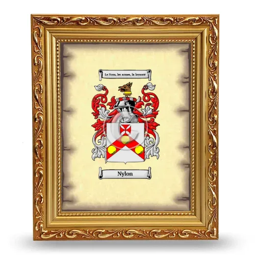 Nylon Coat of Arms Framed - Gold