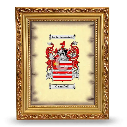 O caulfield Coat of Arms Framed - Gold