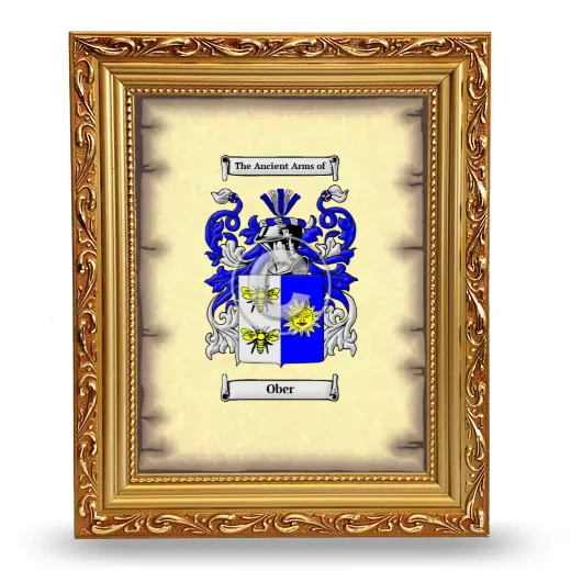 Ober Coat of Arms Framed - Gold