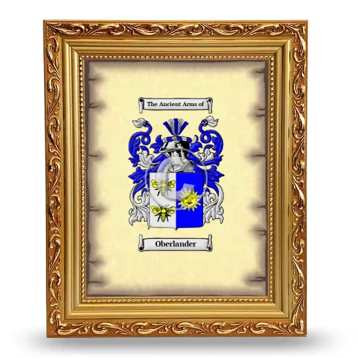 Oberlander Coat of Arms Framed - Gold