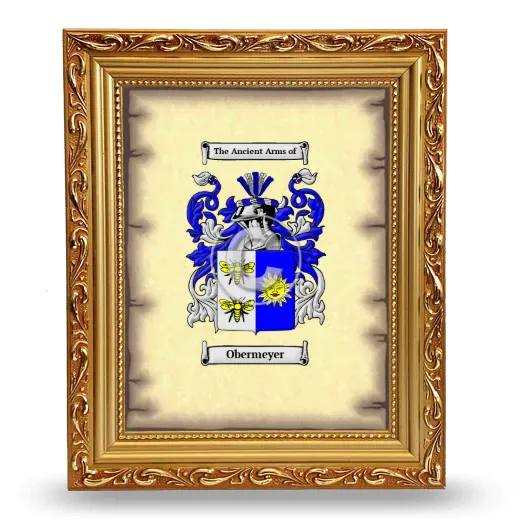 Obermeyer Coat of Arms Framed - Gold