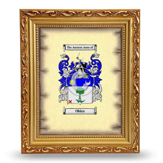 Obirn Coat of Arms Framed - Gold