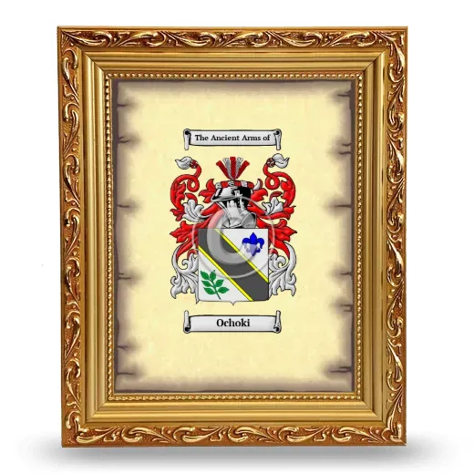 Ochoki Coat of Arms Framed - Gold