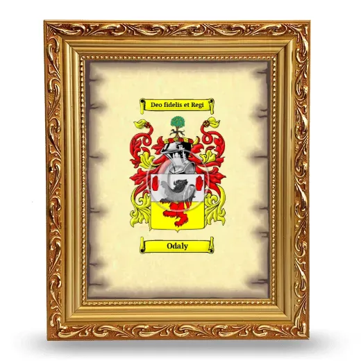 Odaly Coat of Arms Framed - Gold