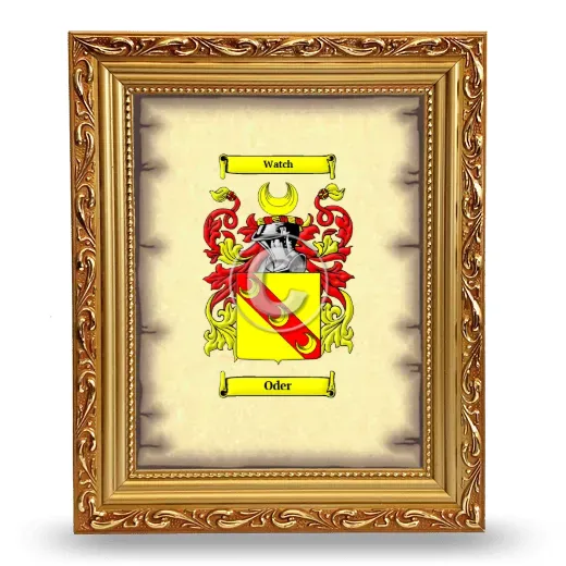 Oder Coat of Arms Framed - Gold