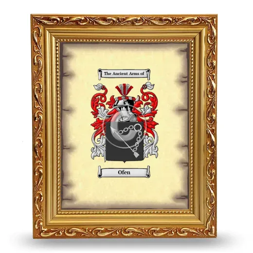Ofen Coat of Arms Framed - Gold