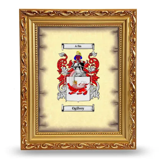 Ogilvey Coat of Arms Framed - Gold