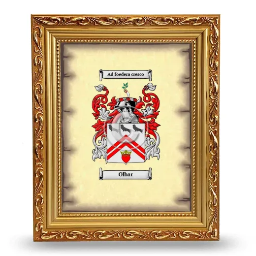 Olbar Coat of Arms Framed - Gold