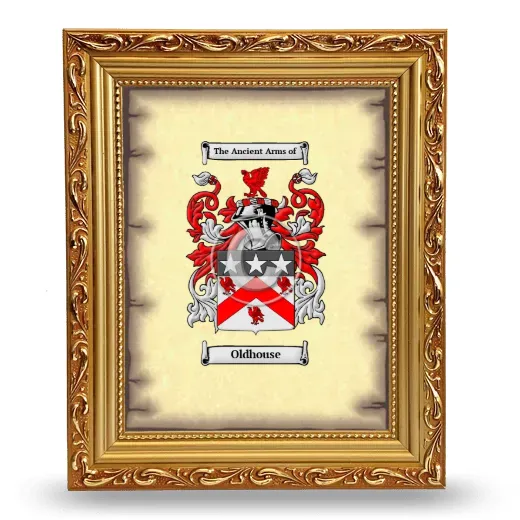 Oldhouse Coat of Arms Framed - Gold