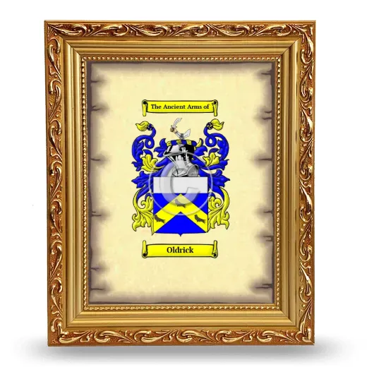 Oldrick Coat of Arms Framed - Gold