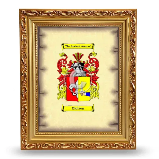 Olofsen Coat of Arms Framed - Gold