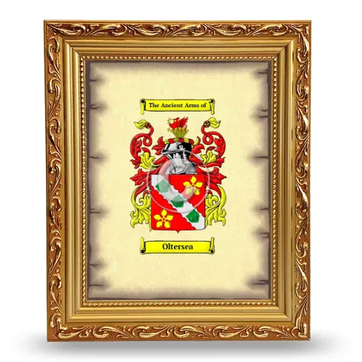 Oltersea Coat of Arms Framed - Gold