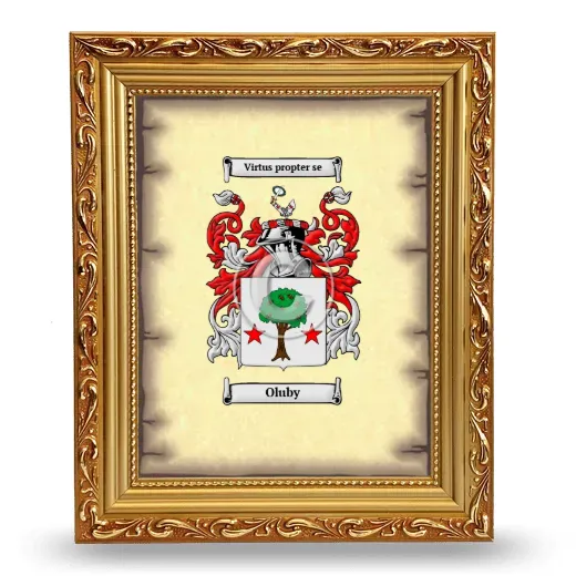 Oluby Coat of Arms Framed - Gold