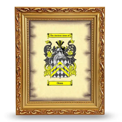 Oran Coat of Arms Framed - Gold