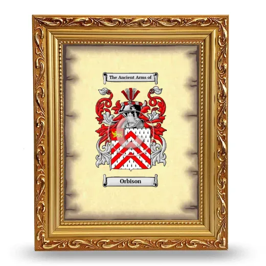 Orbison Coat of Arms Framed - Gold