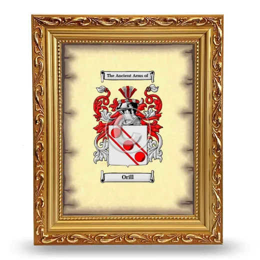 Orill Coat of Arms Framed - Gold