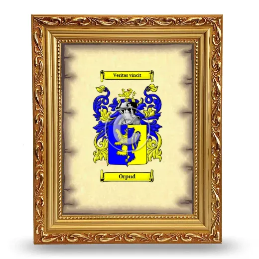 Orpud Coat of Arms Framed - Gold