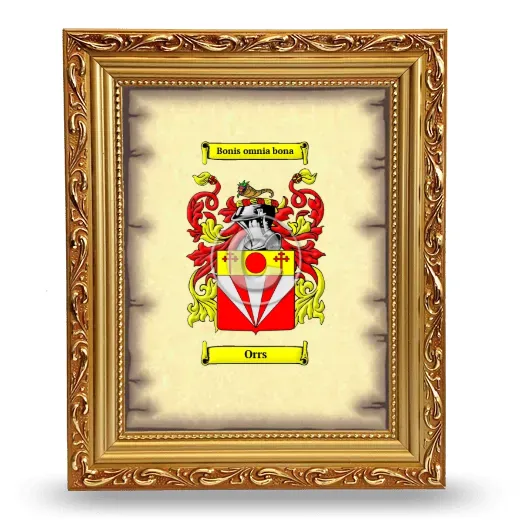 Orrs Coat of Arms Framed - Gold