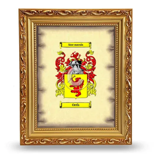Orth Coat of Arms Framed - Gold