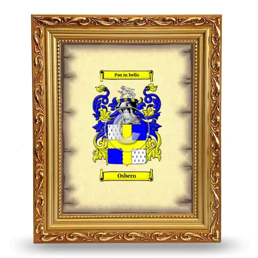 Osbern Coat of Arms Framed - Gold