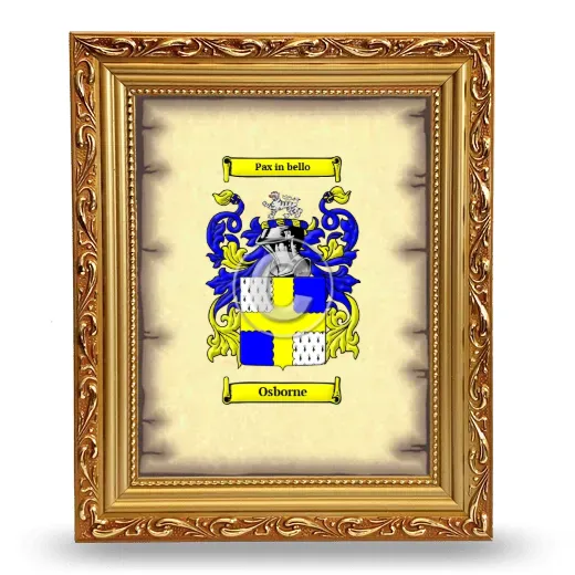 Osborne Coat of Arms Framed - Gold
