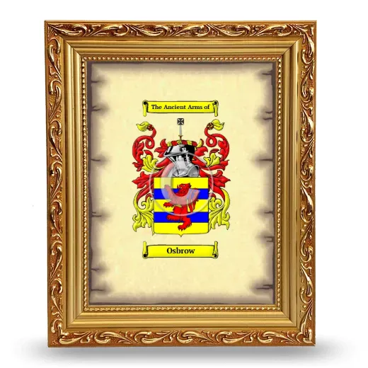 Osbrow Coat of Arms Framed - Gold