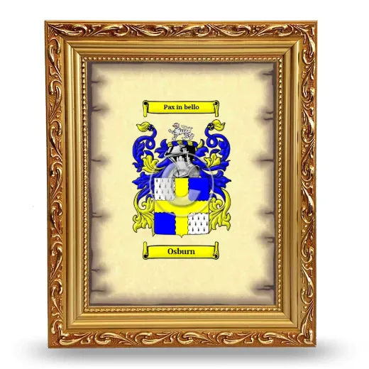 Osburn Coat of Arms Framed - Gold