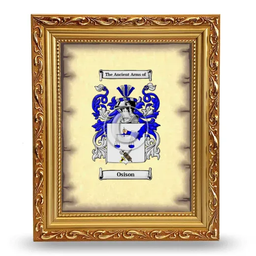 Osison Coat of Arms Framed - Gold
