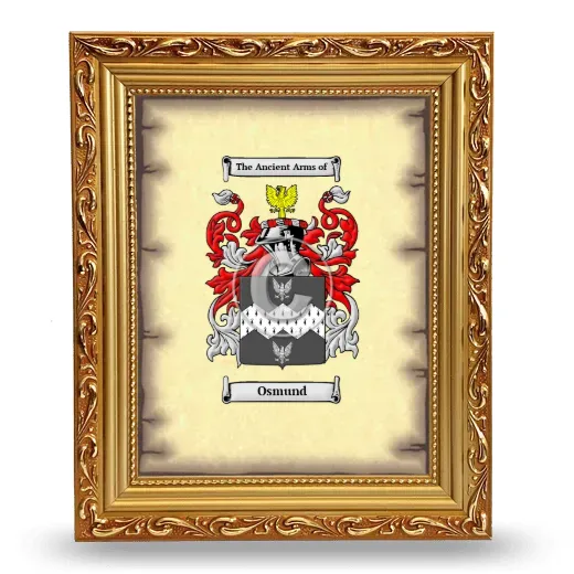 Osmund Coat of Arms Framed - Gold