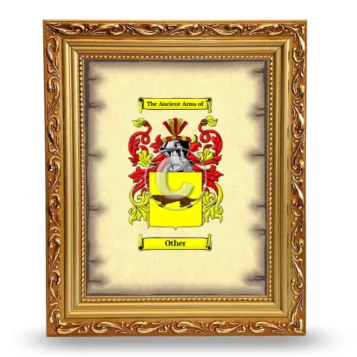 Other Coat of Arms Framed - Gold