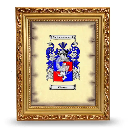 Otones Coat of Arms Framed - Gold