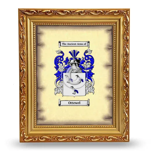 Ottewel Coat of Arms Framed - Gold