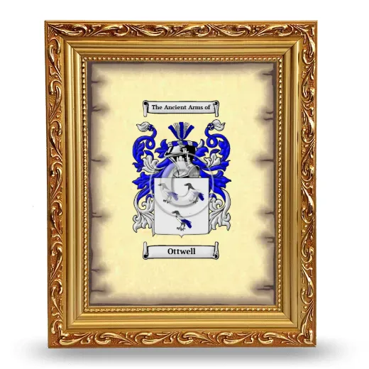 Ottwell Coat of Arms Framed - Gold