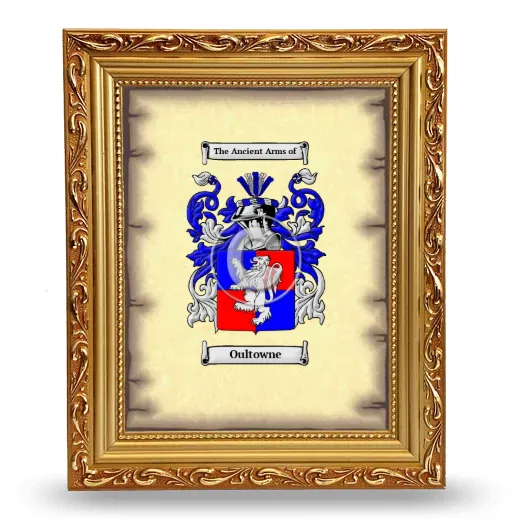 Oultowne Coat of Arms Framed - Gold