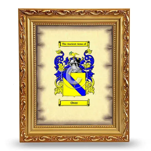 Over Coat of Arms Framed - Gold