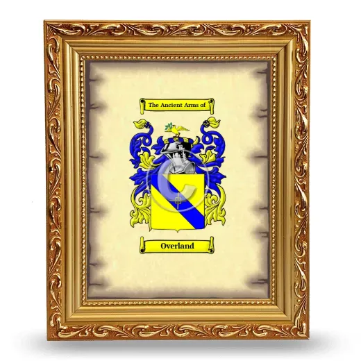 Overland Coat of Arms Framed - Gold