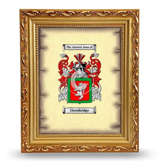 Oxenbridge Coat of Arms Framed - Gold