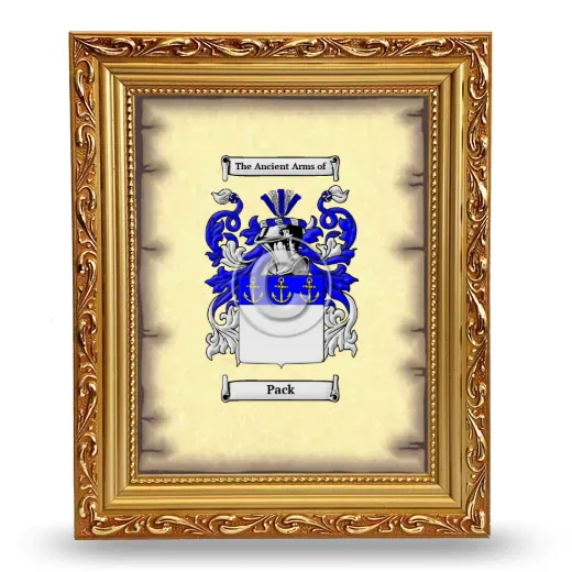 Pack Coat of Arms Framed - Gold