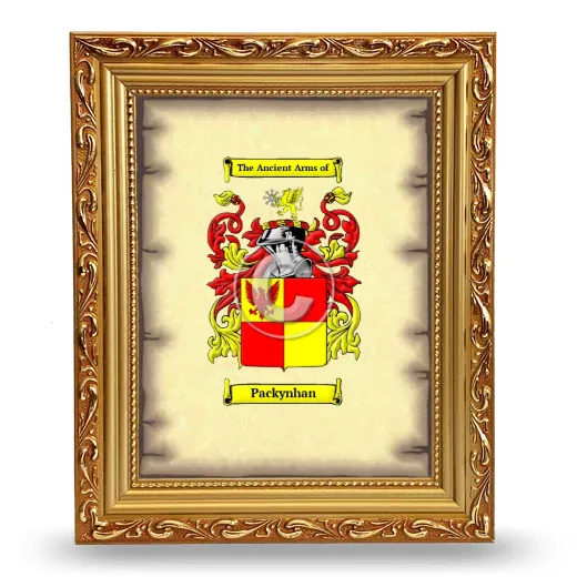 Packynhan Coat of Arms Framed - Gold